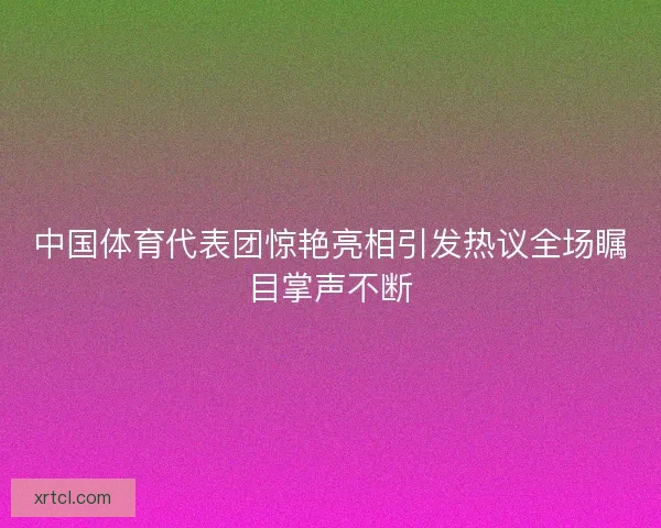 中国体育代表团惊艳亮相引发热议全场瞩目掌声不断