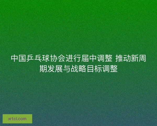 中国乒乓球协会进行届中调整 推动新周期发展与战略目标调整 中国乒乓球协会进行届中调整 推动新周期发展与战略目标调整